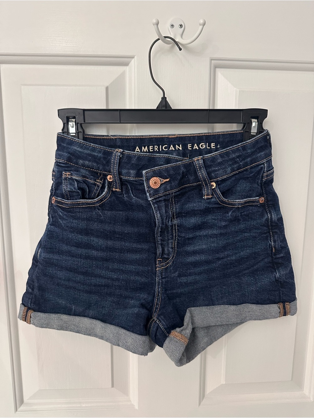 American Eagle Blue Stretch Denim Shorts